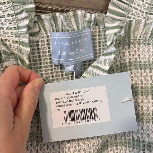 Hill House Home The Ellie Nap Dress in Apple Green Stripe, NEW WITH TAGS💚 - Picture 7 of 7